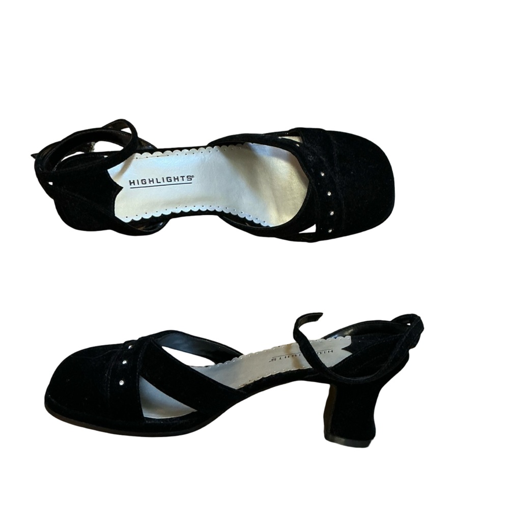 Highlights Black Strappy Heels